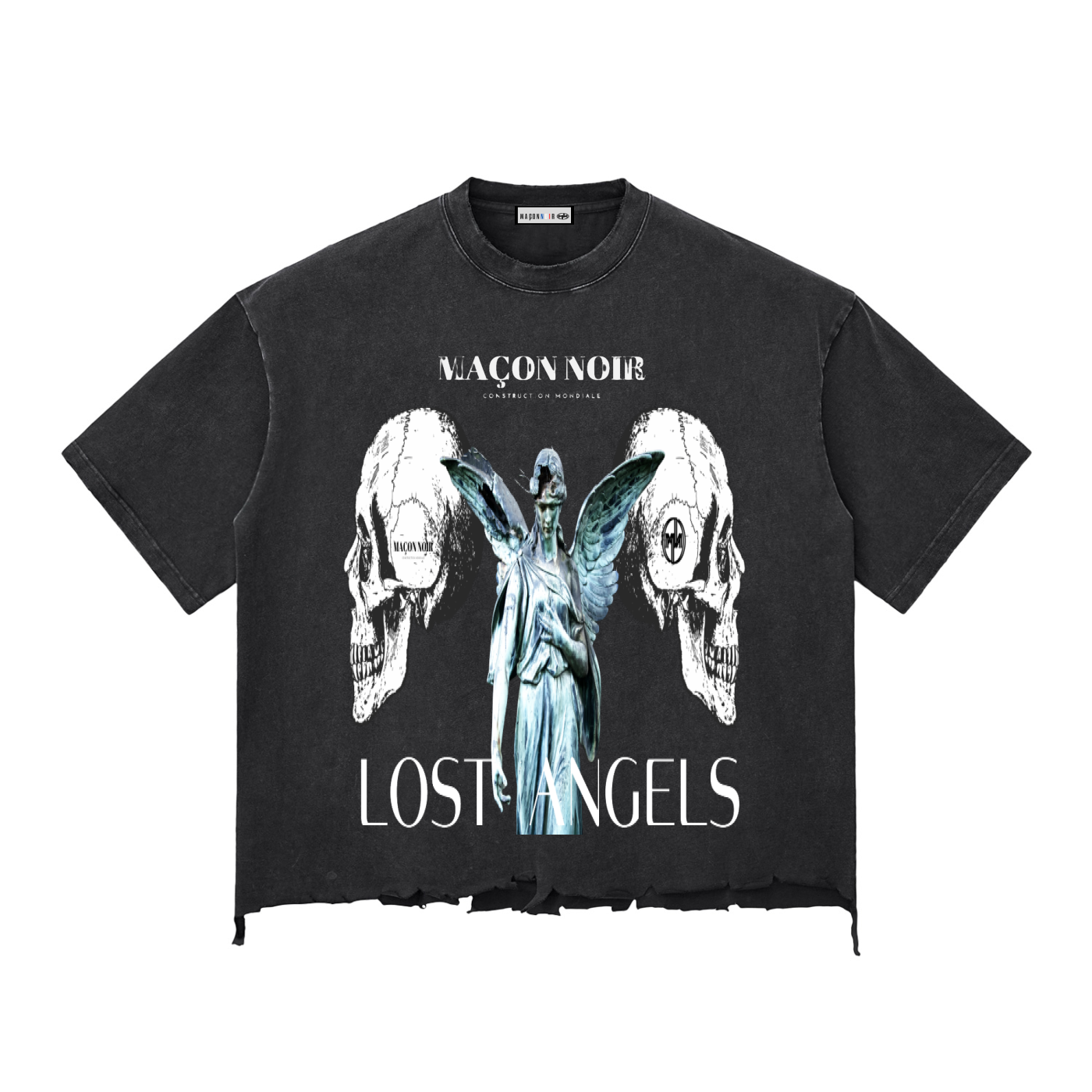 Washed Raw-Hem Boxy T-shirt