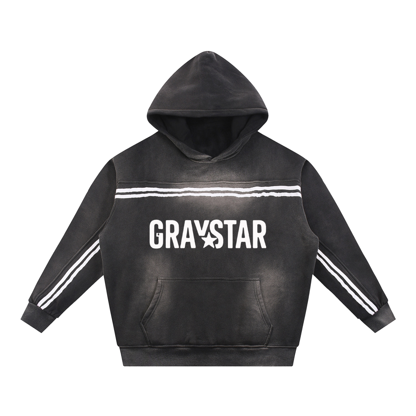 Sun Fade Contrast Tape Fleece Hoodie