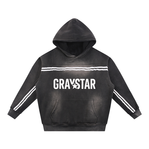 Sun Fade Contrast Tape Fleece Hoodie