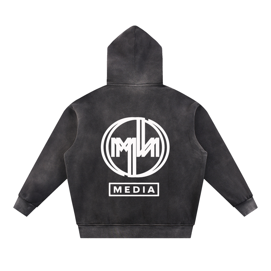 Sun Fade Contrast Tape Fleece Hoodie