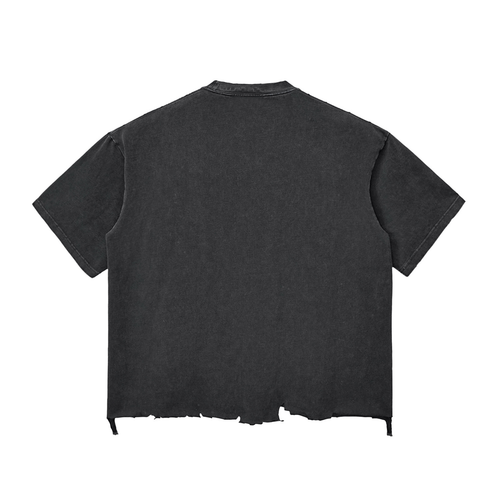 Washed Raw-Hem Boxy T-shirt